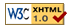 Logotipo de cumplimiento de XHTML 1.0
